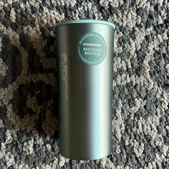 Starbucks Winter 2019 Stainless Steel Metallic Travel Tumbler with Teal Lid - Picture 6 of 6